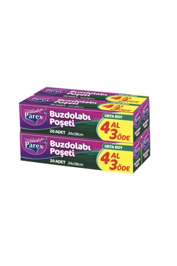 PAREX Buzdolabı Poşeti Orta Boy 20'Li ürün görseli 1