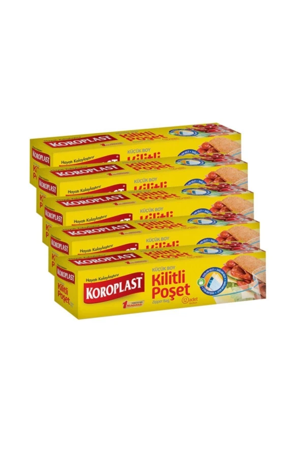 KOROPLAST Kilitli Poşet Küçük Boy 19X25 Cm 12 Adet - 5'Li ürün görseli 1