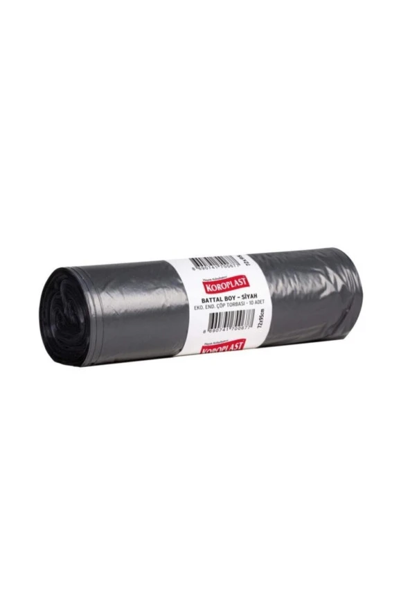 KOROPLAST Endüstriyel Ekonomik Battal Boy Siyah Çöp Poşeti 72X95Cm Kolide 20Pk ürün görseli 1