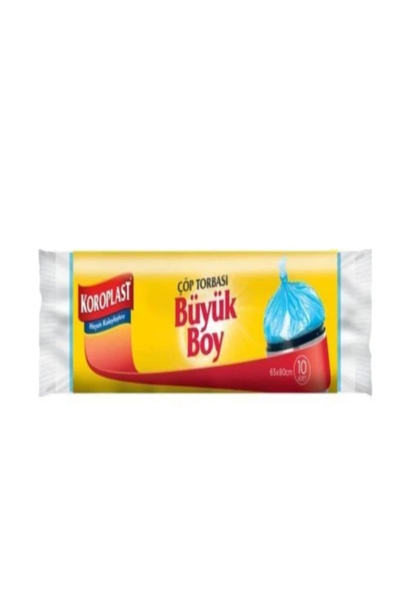 KOROPLAST Büyük Boy Çöp Poşeti 65X80 Cm 10 Lu ürün görseli 1