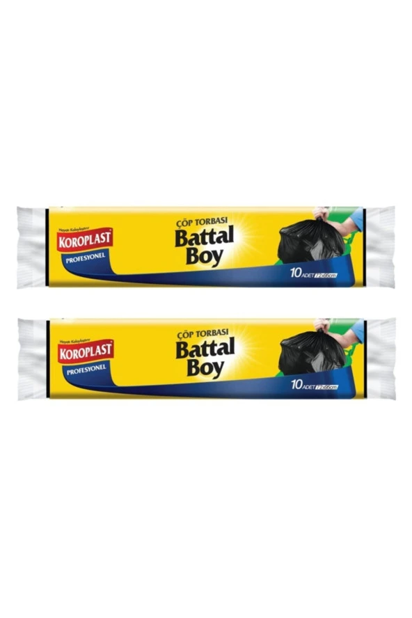 KOROPLAST Profesyonel 10Lu Battal Boy Çöp Torbası X 2 Paket 72X95 Cm ürün görseli 1