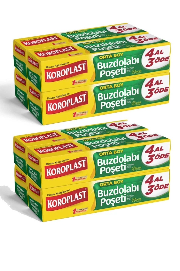 KOROPLAST Buzdolabı Poşeti 4 Al 3 Öde Orta Boy 2Li Peket ürün görseli 1