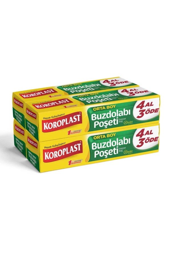 KOROPLAST Buzdolabı Poşeti 4 Al 3 Öde Orta Boy ürün görseli 1