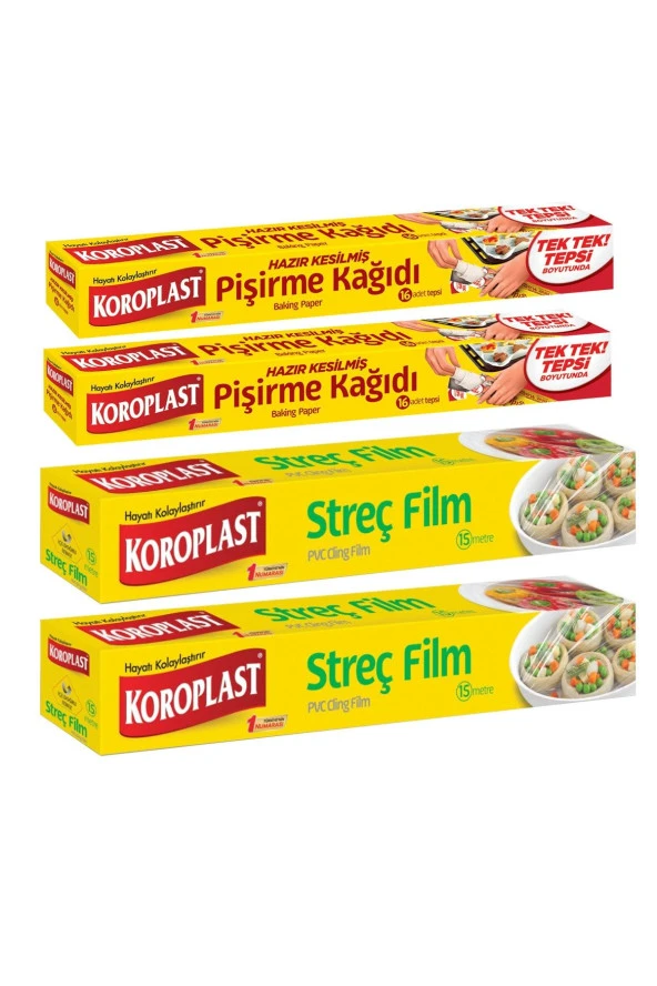 KOROPLAST Fırsat Paketi Pişirme Kağıdı, Streç Film 2Li Paketler ürün görseli 1
