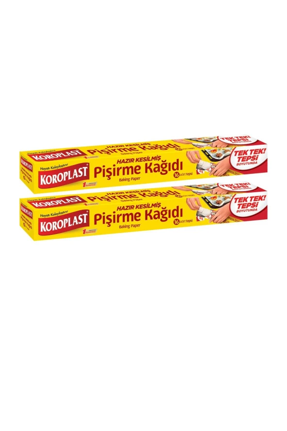 KOROPLAST Pişirme Kağıdı Hazır Kesilmiş 16 Adet 2Li Paket ürün görseli 1