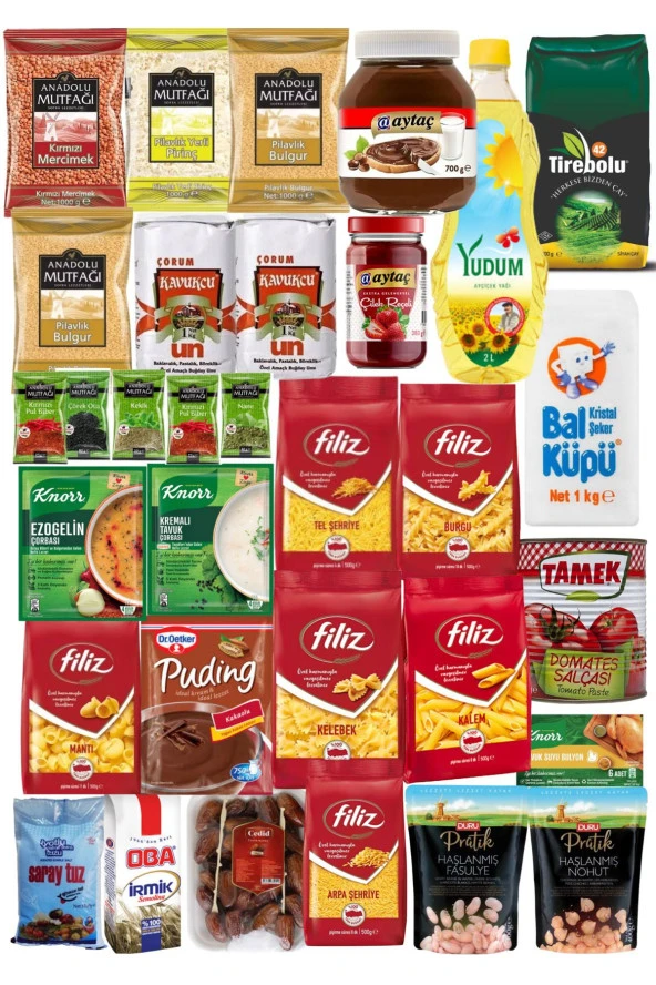 YUDUM Ayciçek Yağı 2 Lt Ramazan Paketi Kumanya Yardım Gıda Erzak Kolisi Lüks Paket 32 Parça Ürün ürün görseli 1