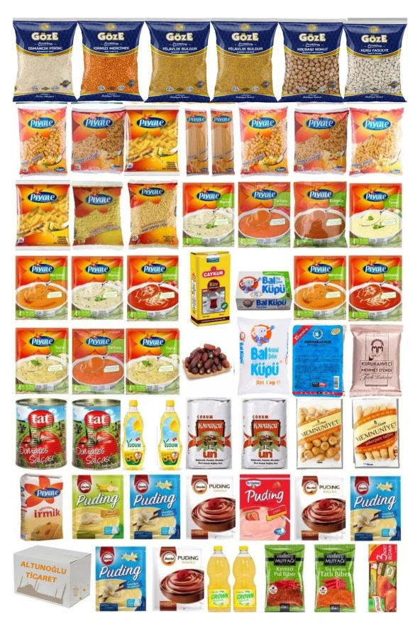 Ramazan Paketi Kumanya Yardım Erzak Gıda Kolisi 57 Parça Ürün Maxi Koli ürün görseli 1