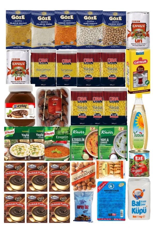 YUDUM Ramazan Paketi Kumanya Yardım Erzak Gıda Kolisi 35 Parça Ürün ürün görseli 1