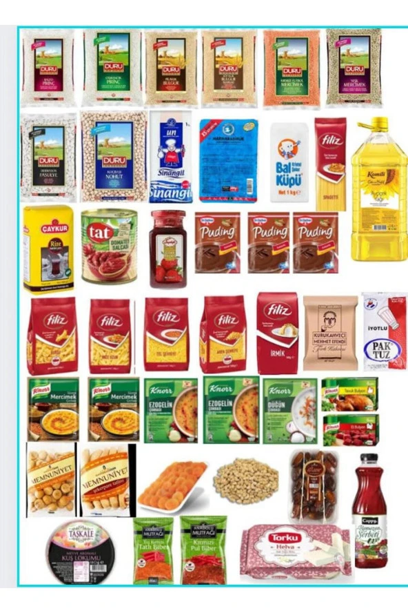 DURU - 4 Lt Ayçiçek Yağı Maksi Boy Ramazan Kumanya Erzak Avantaj Paketi 43 Parça ürün görseli 1