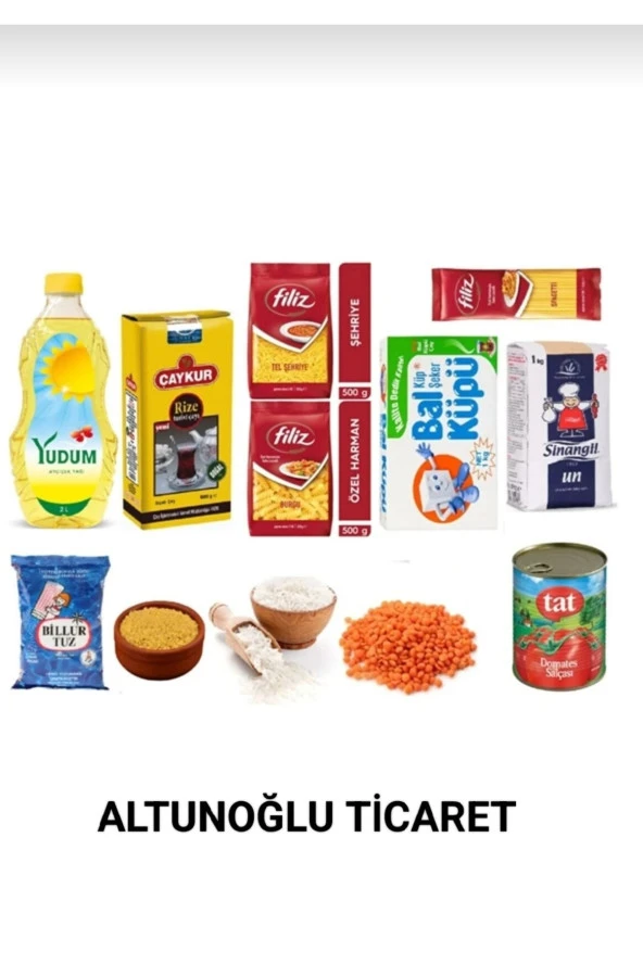 YUDUM Ekonomik Ramazan Kumanya Erzak Gıda Yardım Kolisi 12 Parça Ürün ürün görseli 1