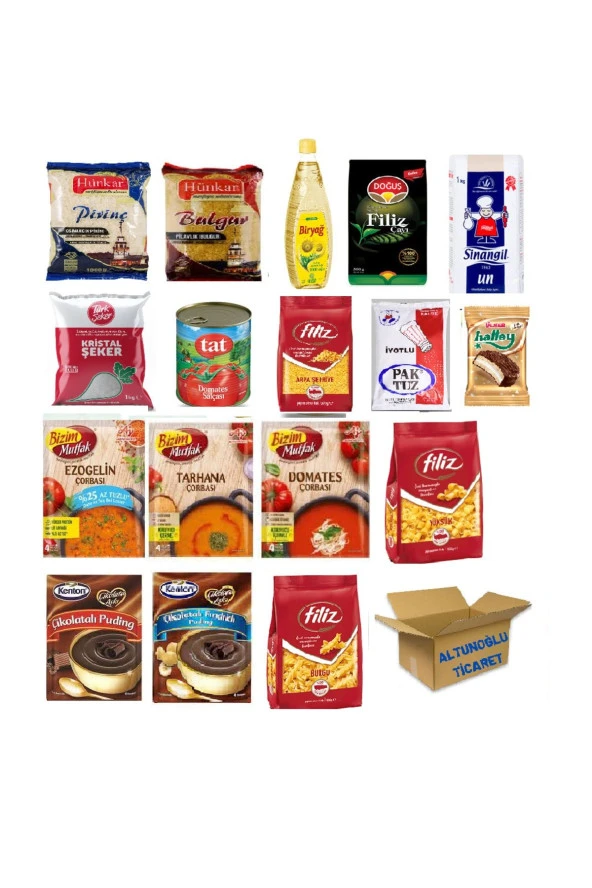 ALTUNOĞLU Ramazan Kumanya Erzak Gıda Kolisi 17 Parça Ekonomik Paket ürün görseli 1