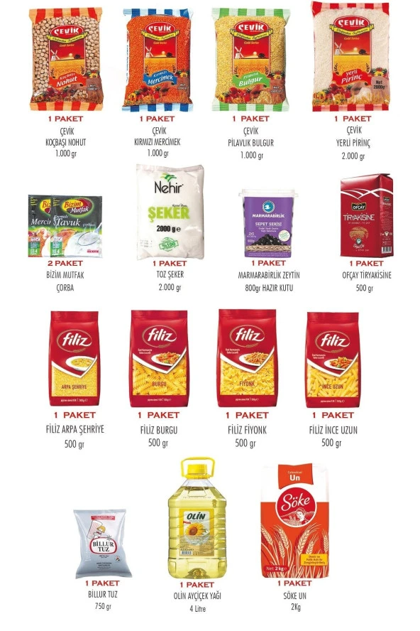 ÇEVİK Mega Ramazan Paketi İhtiyaç Kolisi ürün görseli 1