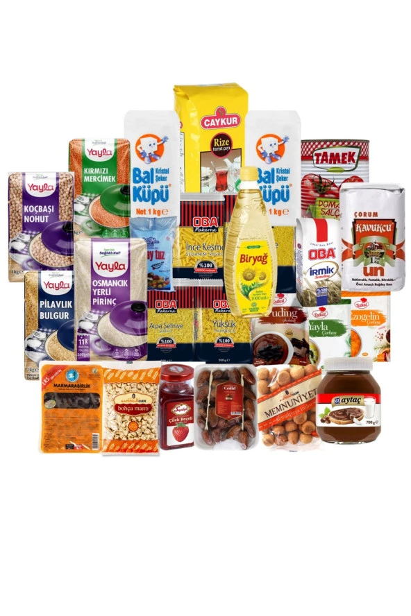 YAYLA Erzak Yardım Paketi Kumanya Kolisi 25 Parça Ürün Lüks Paket ürün görseli 1