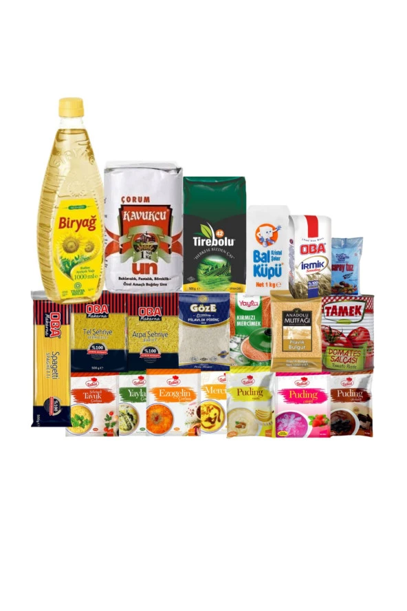 BALKÜPÜ Ramazan Erzak Paketi Kumanya Yardım Gıda Erzak Kolisi Ekonomik Paket 20 Parça Ürün ürün görseli 1