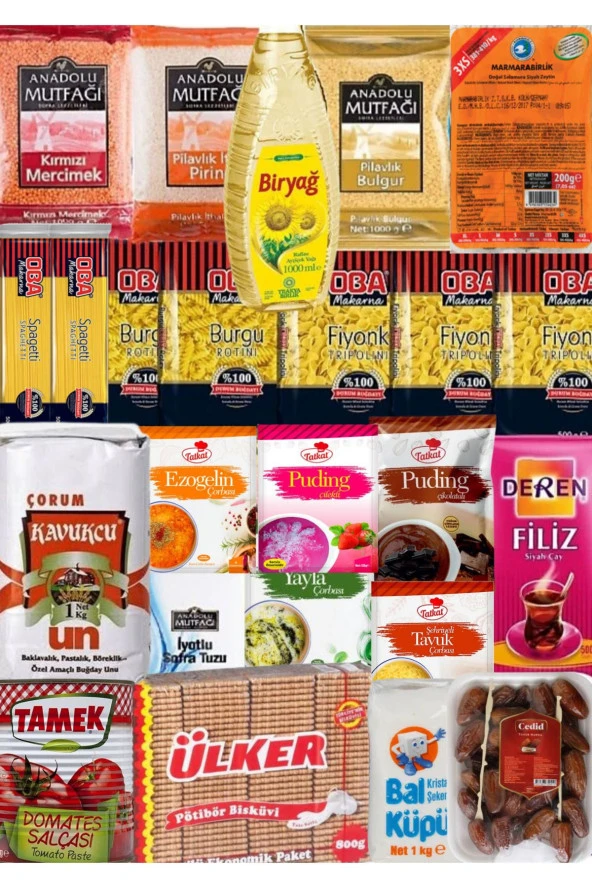 BİRYAĞ Ramazan Erzak Paketi Kumanya Yardım Gıda Erzak Kolisi 24 Parça Ürün ürün görseli 1