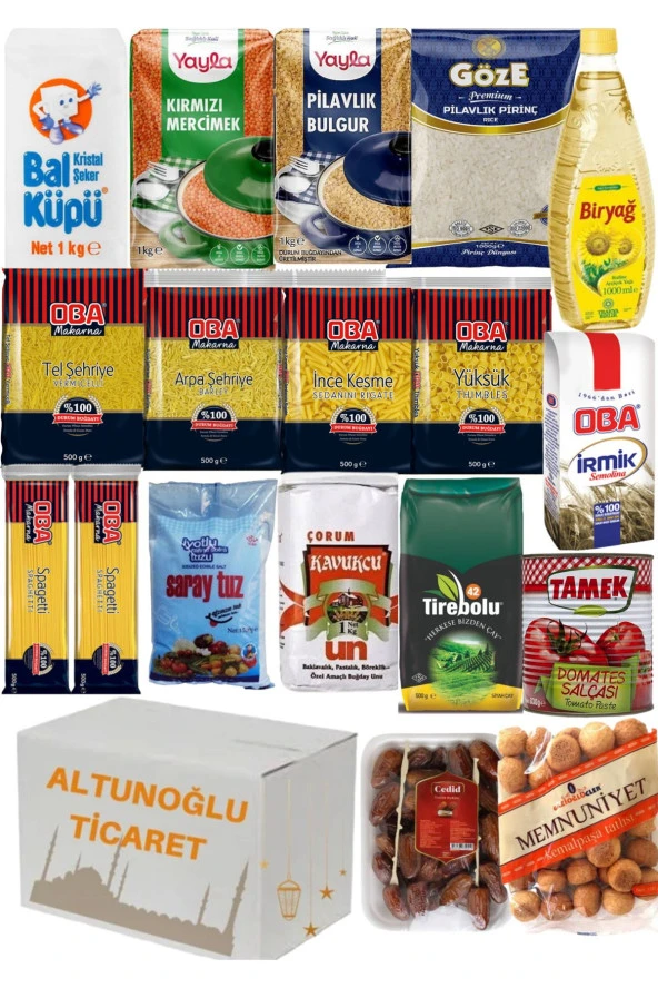 YAYLA Ramazan Paketi Kumanya Yardım Gıda Erzak Kolisi 18 Parça Ürün ürün görseli 1