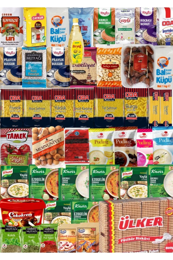 YAYLA Ramazan Paketi Kumanya Yardım Gıda Erzak Kolisi 46 Parça Ürün 22 Kg ürün görseli 1