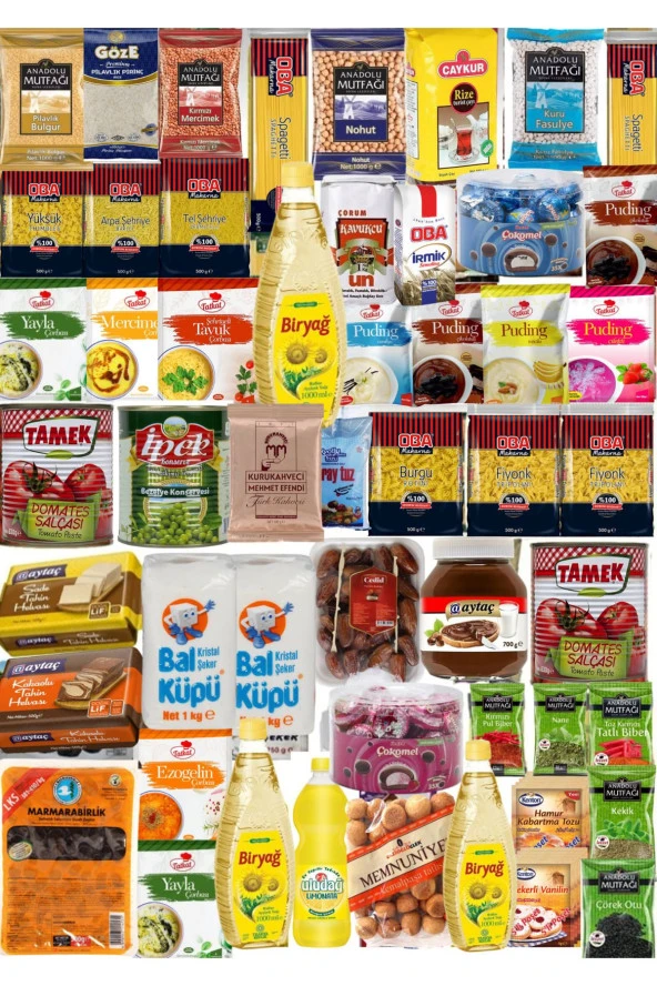 BİRYAĞ Ramazan Paketi Kumanya Yardım Gıda Erzak Kolisi Mega Paket 52 Parça Ürün ürün görseli 1