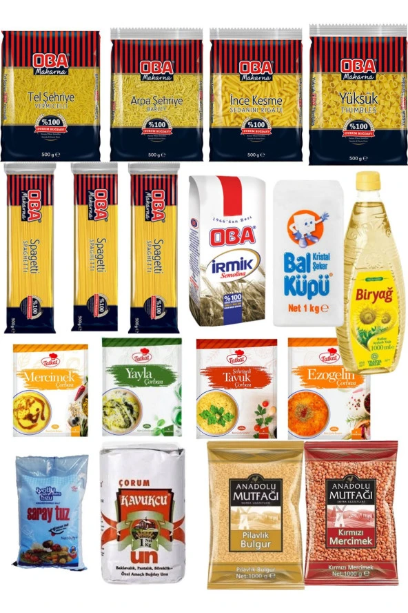 BİRYAĞ Ramazan Paketi Kumanya Yardım Gıda Erzak Kolisi Ekonomik Paket 18 Parça ürün görseli 1