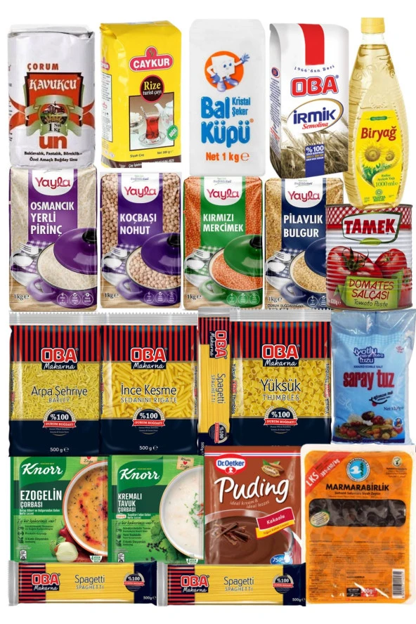 YAYLA Ramazan Paketi Kumanya Yardım Gıda Erzak Kolisi Lüks Paket 21 Parça Ürün ürün görseli 1