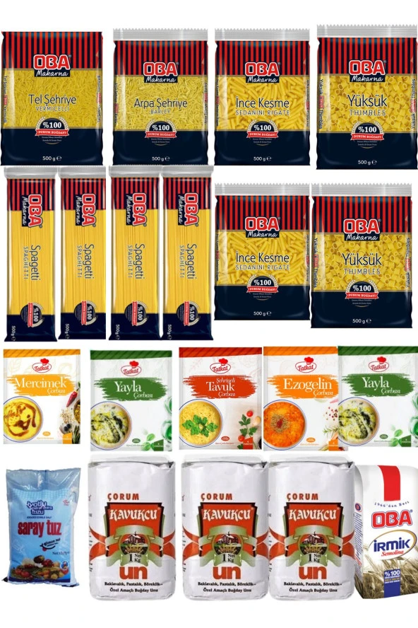 OBA Ramazan Paketi Kumanya Yardım Gıda Erzak Kolisi Ekonomik Paket 20 Parça ürün görseli 1