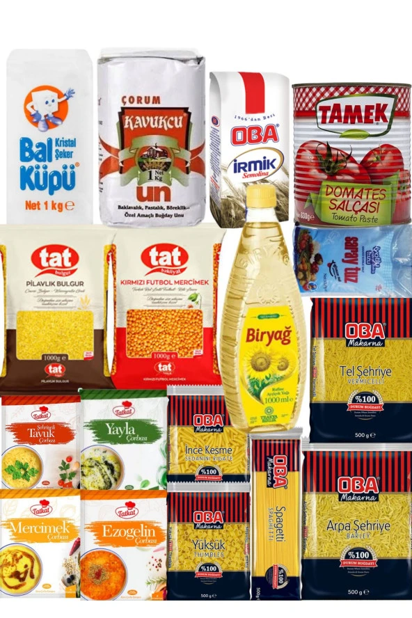 TAT Ramazan Paketi Kumanya Yardım Gıda Erzak Kolisi 17 Parça Ürün Ekonomik Paket ürün görseli 1