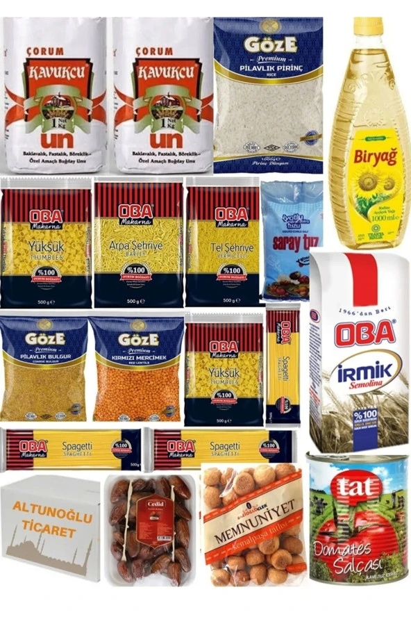 RAMAZAN PAKETİ Kumanya Yardım Gıda Erzak Kolisi 18 Parça Ürün Ekonomik Paket ürün görseli 1