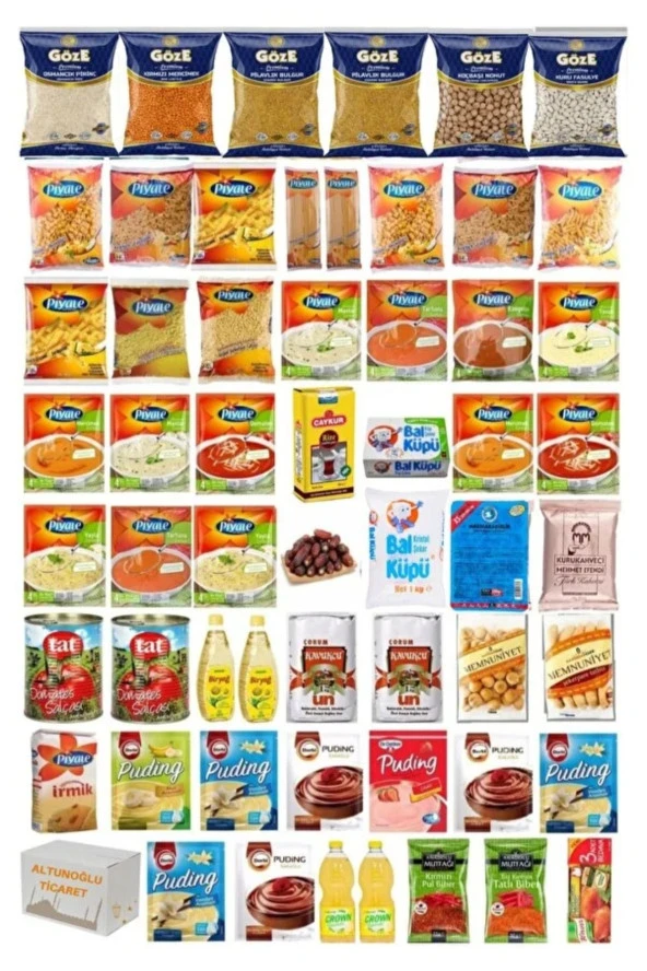 ÇAYKUR Ramazan Paketi Kumanya Yardım Gıda Erzak Kolisi Mega Paket 57 Parça Ürün ürün görseli 1