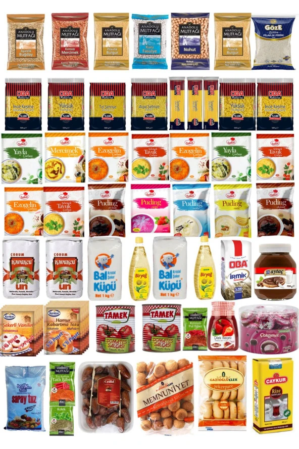 BİRYAĞ Ramazan Paketi Kumanya Yardım Gıda Erzak Kolisi Mega Paket 52 Parça Ürün ürün görseli 1