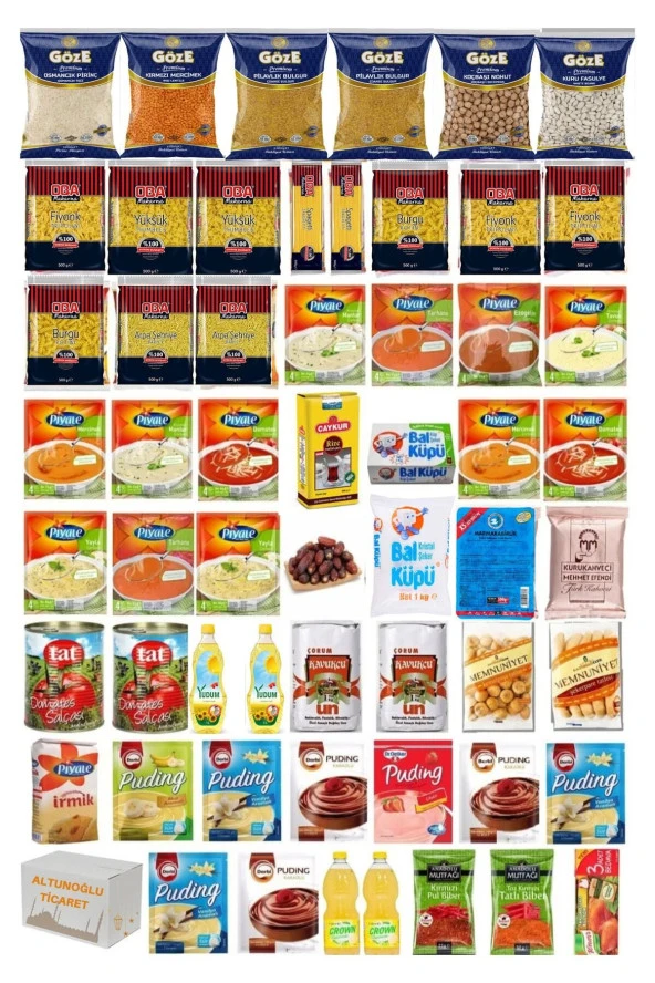 RAMAZAN PAKETİ Kumanya Yardım Erzak Gıda Kolisi 57 Parça Ürün Maxi Koli ürün görseli 1