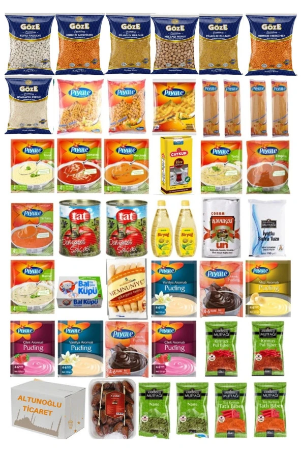 RAMAZAN PAKETİ Kumanya Yardım Erzak Gıda Kolisi 44 Parça Ürün Mega Koli ürün görseli 1