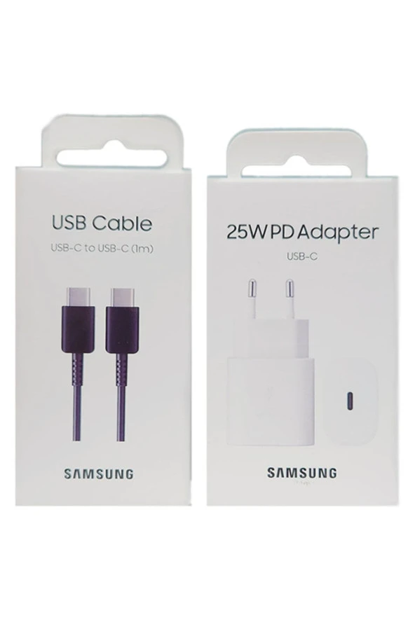 Orijinal Pd 25w Hızlı Şarj Adaptörü ( Ep-ta800n ) Ve Siyah Usb-c Kablo ( Ep-da705) Türkiye Garantili ürün görseli 1