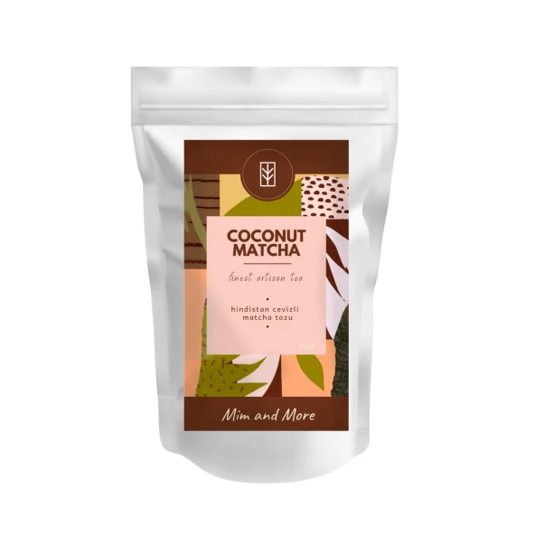 Mim and More Coconut Matcha Hindistan Cevizli Matcha 100 gr ürün görseli 1