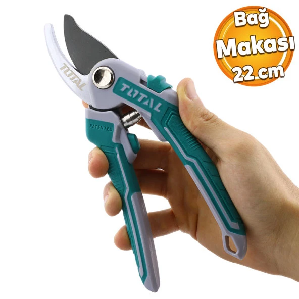 Bağ Makas Bahçe Bitki Çiçek Gül Ağaç Üzüm Filiz Çubuk Çıbık Dal Budama Kesme Bıçkı Makası 220 mm ürün görseli 1