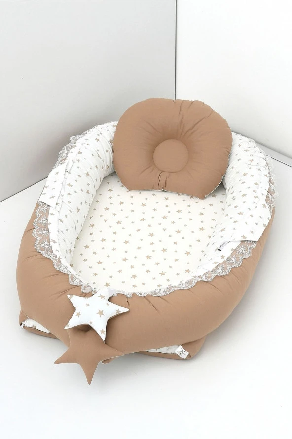 Umaybebek Babynest, Bebek Uyku Yatağı 0-2 Yaş - %100 Pamuk-Kahve ürün görseli 1
