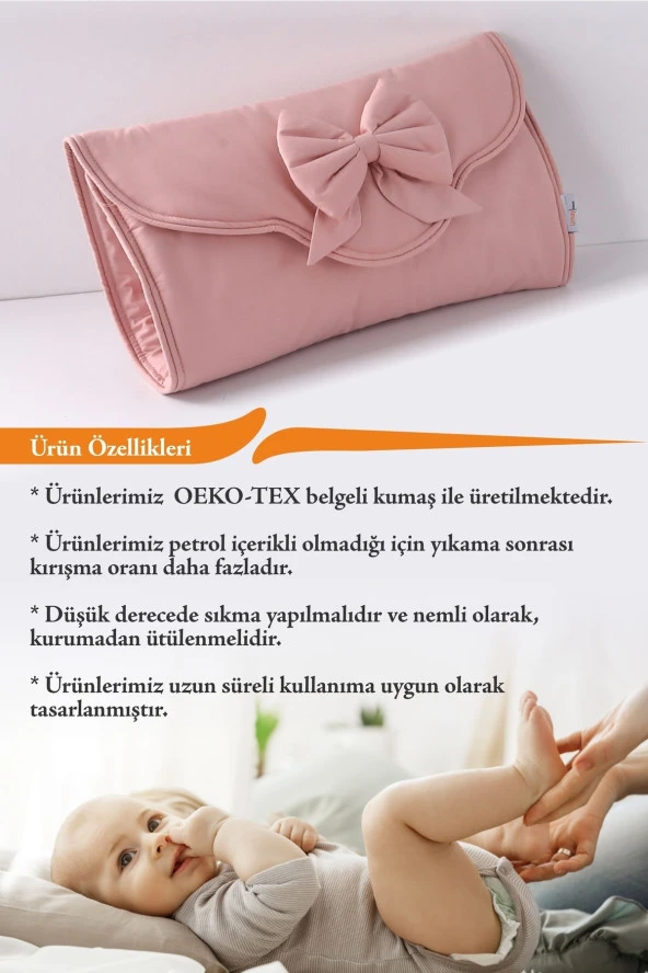 Umaybebek Alt Açma Minderi - Çantalı - Pudra- - Resim 3