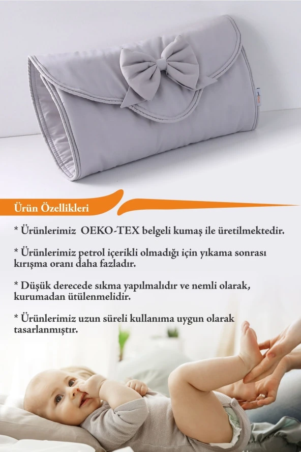 Umaybebek Alt Açma Minderi - Çantalı - Gri- - Resim 3
