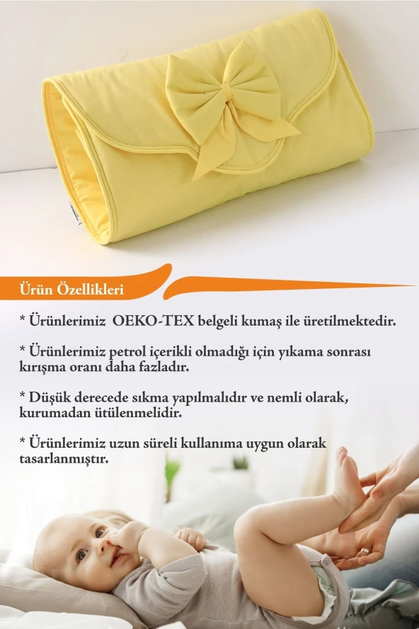 Umaybebek Alt Açma Minderi - Çantalı - Sarı- - Resim 3