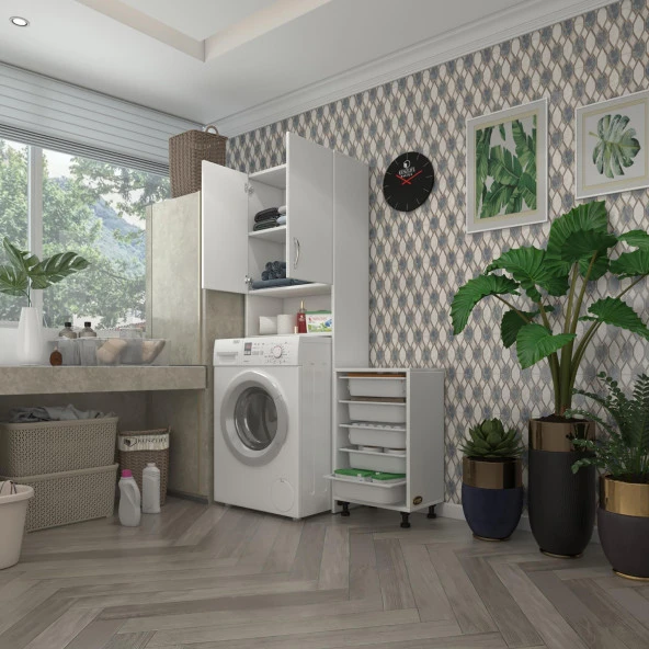 Kenzlife çamaşır makinesi dolabı sinemsepet byz 05 li banyo arkalıksız kurutma bulaşık ürün görseli 1