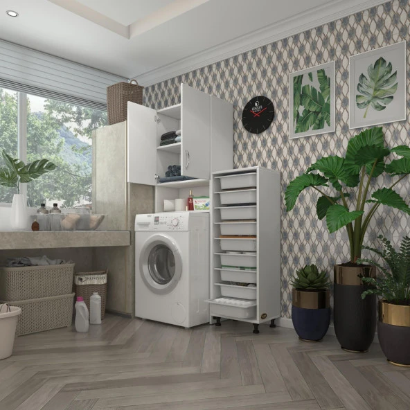 Kenzlife çamaşır makinesi dolabı sinemsepet byz 09 lu banyo arkalıksız kurutma bulaşık ürün görseli 1