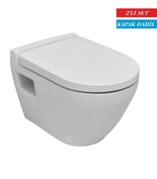Serel Smart Kanalsız Asma Klozet + Serel Beta Yavaş Kapanan Klozet Kapağı (SM26ODS110H+223BT00002) ürün görseli 1
