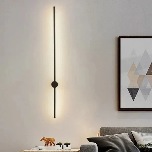 Dekoratif Aplik | 800 mm Uzunluk | 20mm Genişlik | Siyah Renk | 1080 Lümen | 3000K" ürün görseli 1