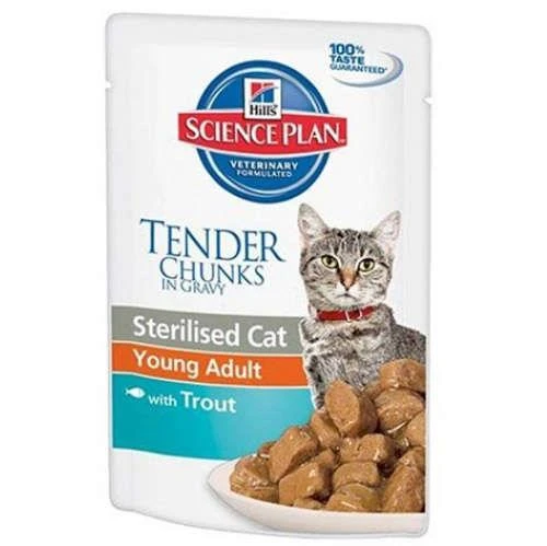 Hills Tender Chunks In Gravy Alabalıklı Kısırlaştırılmış Kedi Konservesi 85 Gr ürün görseli 1
