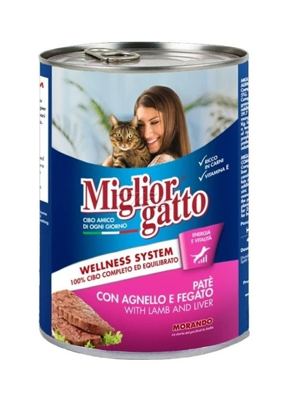 Miglior Gatto Pate Kuzu Ciğerli Kedi Konservesi 400 Gr. ürün görseli 1