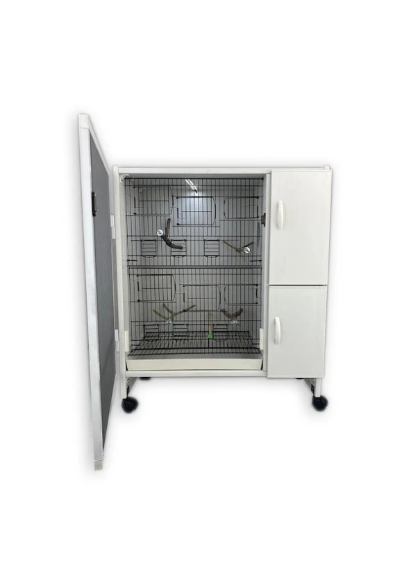 SULTAN (PDMSLT02Y-50T) SULTAN PAPAĞANI DOLABI-KAFESİ- PVC KUŞ DOLABI – DOLAP KAFES( KURULU GÖNDERİM) ürün görseli 1