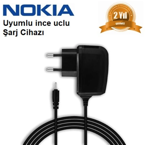 Nokia N80 ince Uçlu Cep Telefonu Şarj Cihazı Aleti (2 YIL İTHALATÇI Garantili) NOKIAI0000315 ürün görseli 1