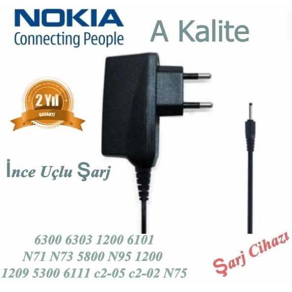 PTTAVM: Nokia N70 Music Edition ince Uçlu Cep Telefonu Şarj Cihazı