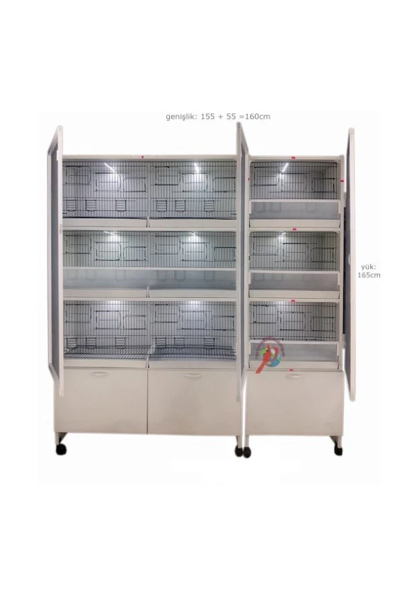 İstanbul Kafes Model 9D Pvc Kuş Dolabı. ( KURULU GÖNDERİM. ) ürün görseli 1