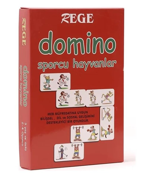 Sporcu Hayvanlar Domino Kartları Rege ürün görseli 1