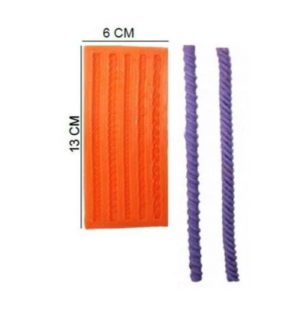 ŞEKER HAMUR KALIBI ZİNCİR 5 Lİ SİLİKON KALIP 13 X 6 cm ürün görseli 1